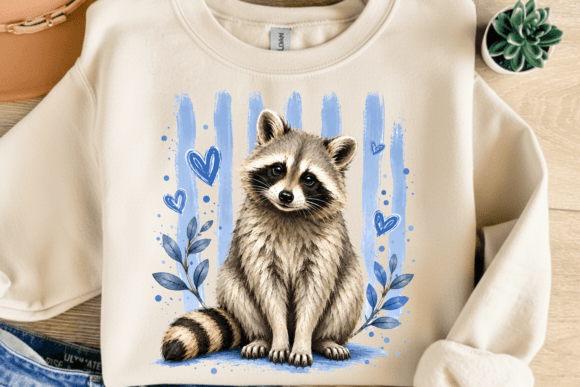 Download Cute Raccoon Lover PNG T-Shirt Design - Design Collection