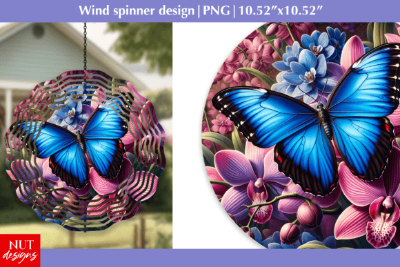 Download Spring Orchids Round Design &amp; Butterfly - Design Collection