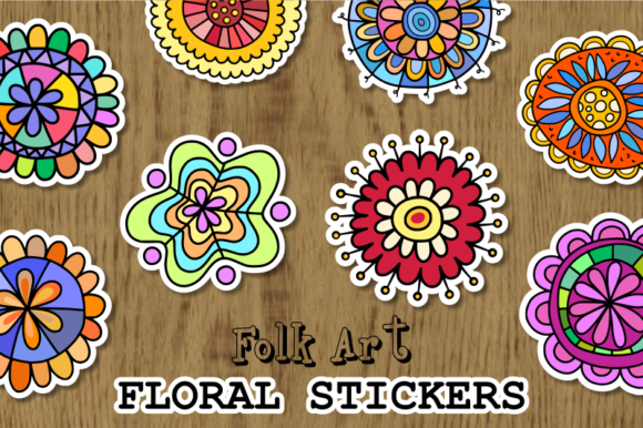 Download Folk Art Floral Design Element Set - Design Collection