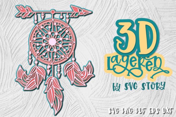 Download 3D Dreamcatcher Mandala 14 SVG Design - Design Collection