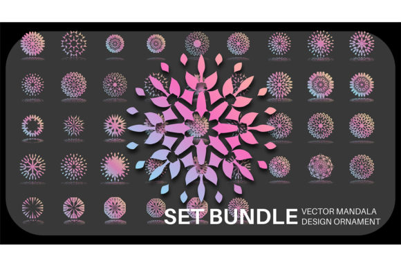 Download Set Bundle of Mandala Designs. Vector - Design Collection