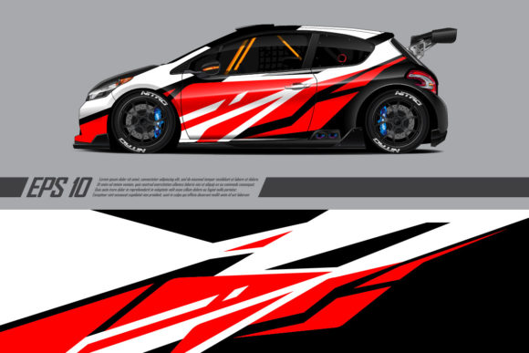 Download Sport Car Vector with Wrap Vinyl Design - Design Collection