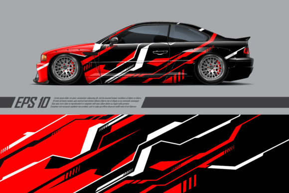 Download Sport Car Vector with Wrap Vinyl Design - Design Collection