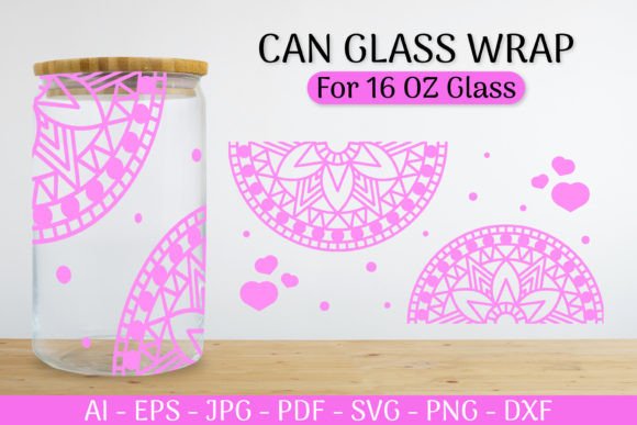 Download 16 OZ Can Glass Wrap Mandala Designs - Design Collection