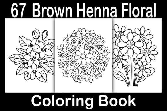 Download Brown Henna Floral Coloring Book - Henna Collection
