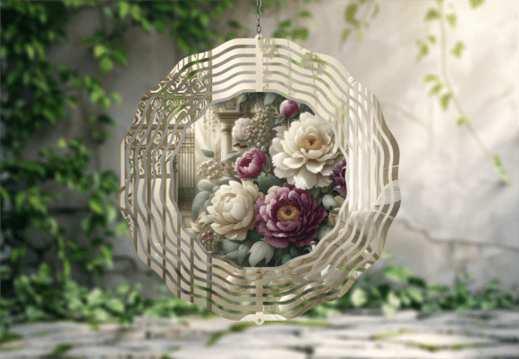 Download Lush Peony Garden Wind Spinner Design - Design Collection