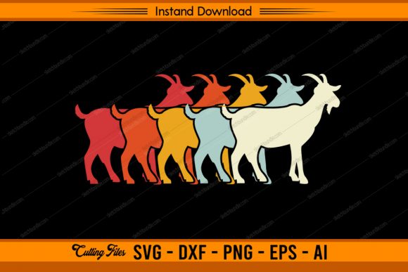 Download Goat Vintage Color Design - Design Collection
