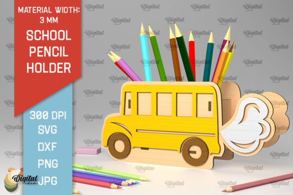 Download School Pencil Holder Laser Cut Design - Design Collection
