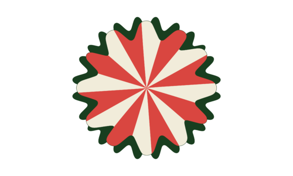 Download Retro Radial Design with Red and Beige - Design Collection