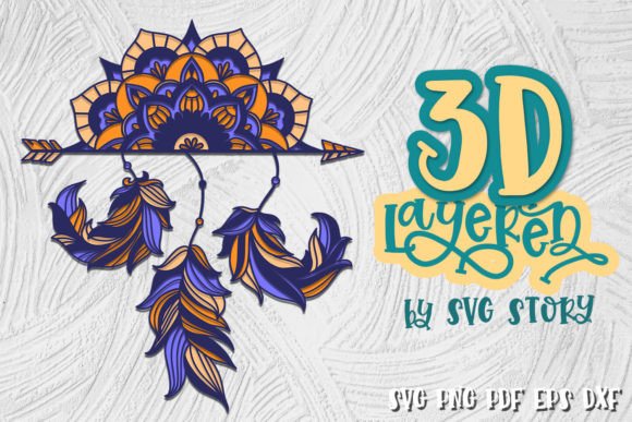 Download 3D Dreamcatcher Mandala 13 SVG Design - Design Collection