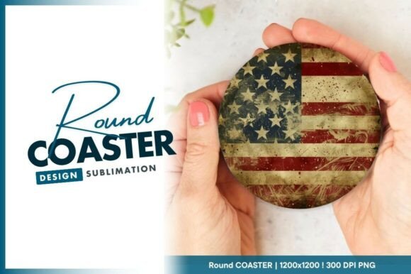 Download Distressed American Flag Circle Design - Design Collection