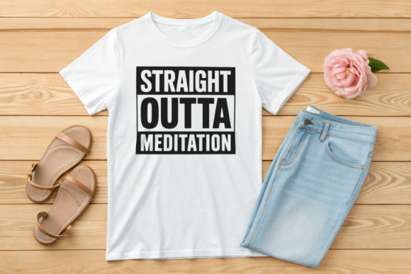 Download Straight Outta Meditation Design - Design Collection