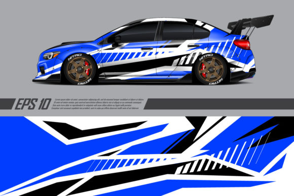 Download Sport Car Vector with Wrap Vinyl Design - Design Collection