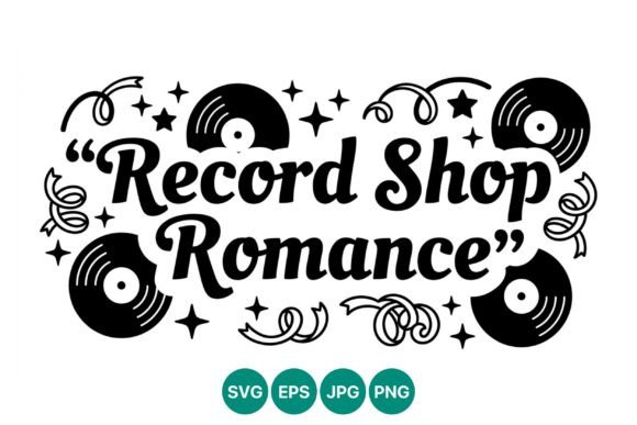 Download Record Shop Romance Retro Vinyl Design - Design Collection