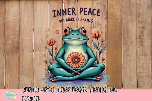 Download Spring Frog Inner Peace Meditation Design - Design Collection