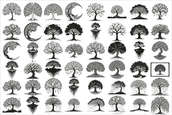 Download Elegant Dream Tree Silhouette Design - Design Collection