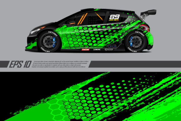 Download Sport Car Vector with Wrap Vinyl Design - Design Collection