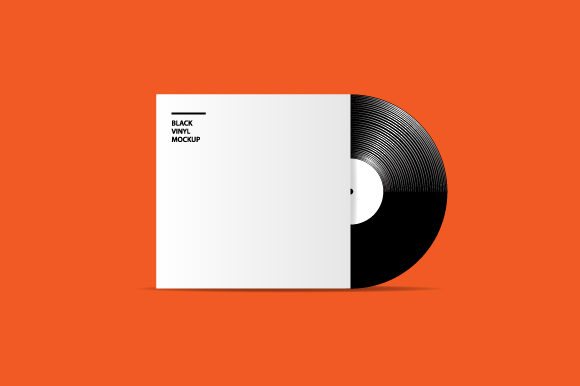 Download Mockup Black Vinyl Design Template - Design Collection
