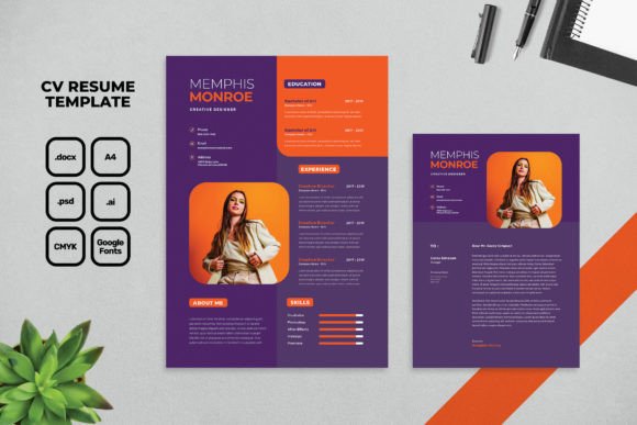 Download CV Resume – Full Color Design - Design Collection