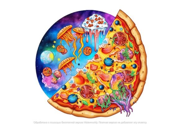 Download Pizza Art Digital Vibrant Color Design - Design Collection