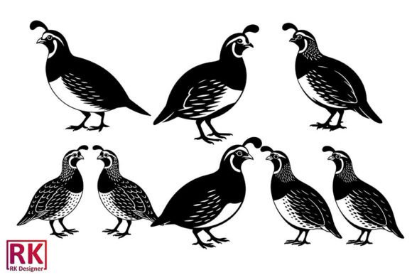Download Quail Black Silhouette Svg Vector Design - Design Collection