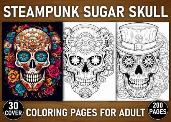 Download 200 Steampunk Sugar Skull Coloring Pages - Premium Resources