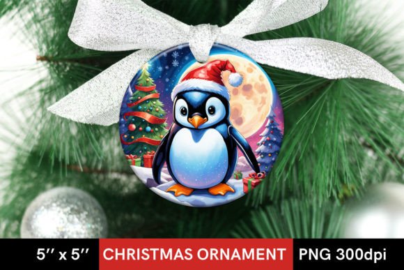Download Christmas Penguin - Round Design - Design Collection