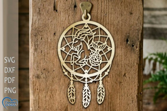Download Capricorn DreamCatcher Laser Cut - Premium Resources
