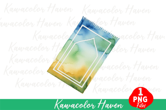 Download Watercolor Islamic Prayer Rug Design - Design Collection